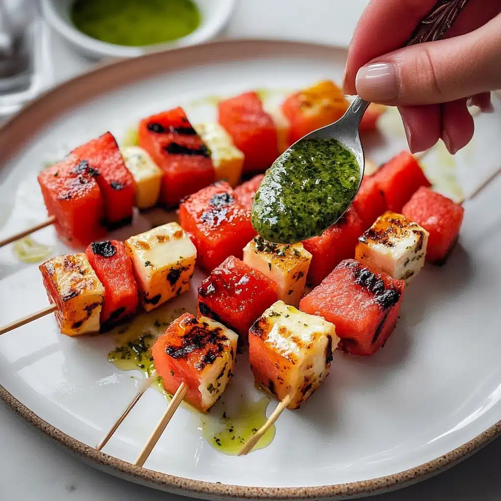 Watermelon Halloumi Skewers Recipe - Recipe Image