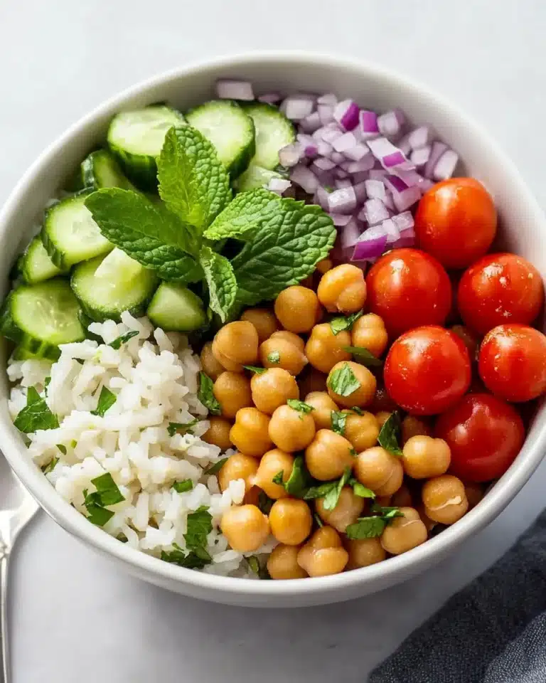 Mediterranean Chickpea Bowls with Tahini Sauce Recipe