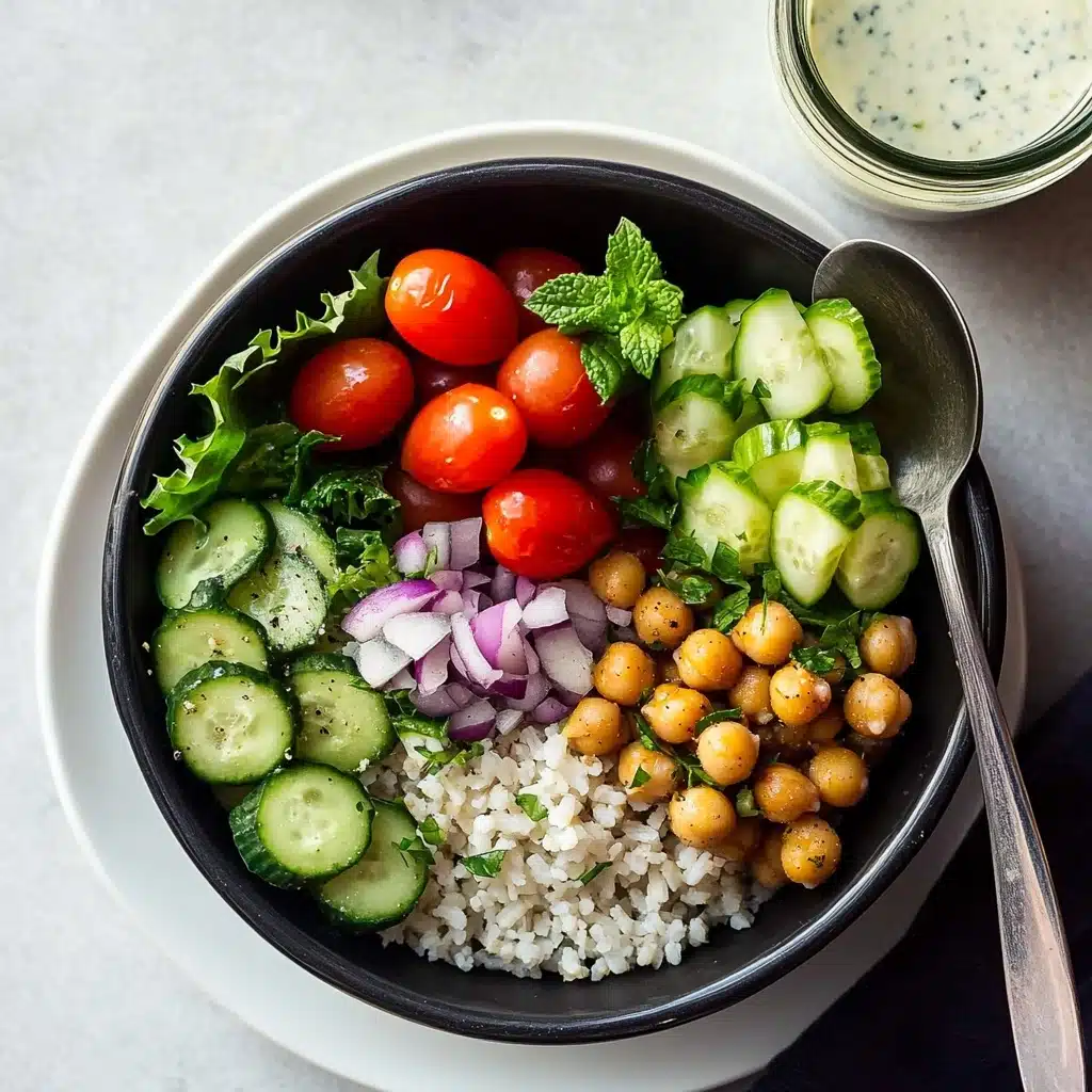 Mediterranean Chickpea Bowls with Tahini Sauce Recipe - Recipe Image