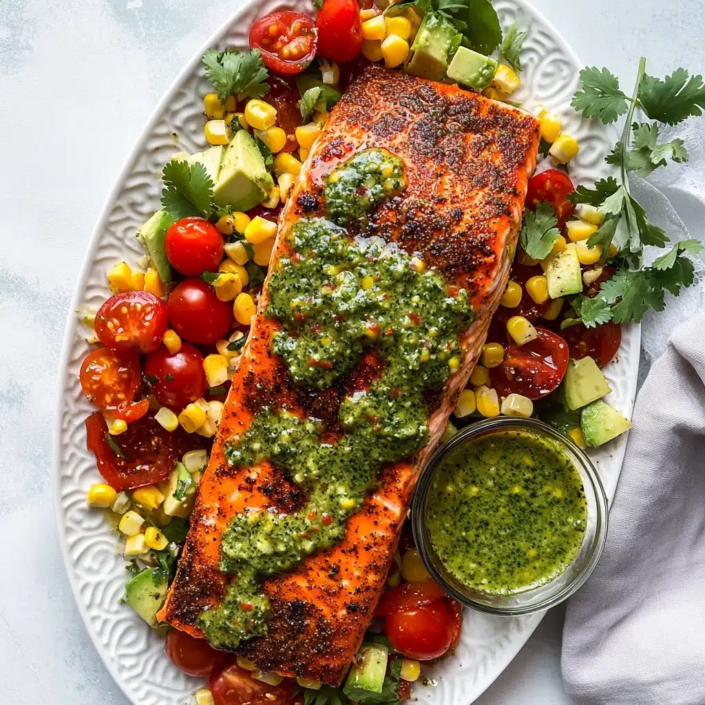Blackened Summer Salmon with Chimichurri Recipe - Recipe Image