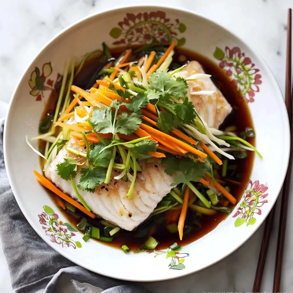 Steamed Fish with Ginger and Soy Sauce Recipe - Recipe Image