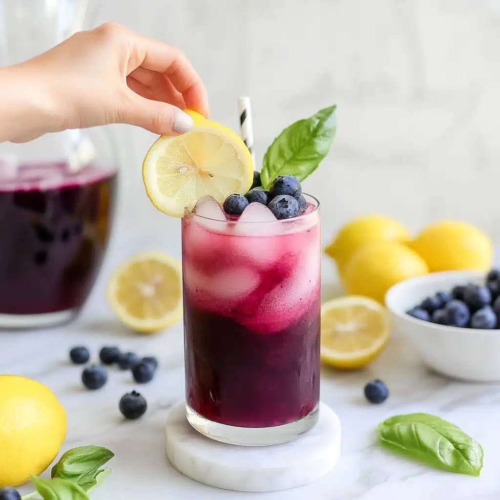 Blueberry Basil Lemonade Recipe - Recipe Image