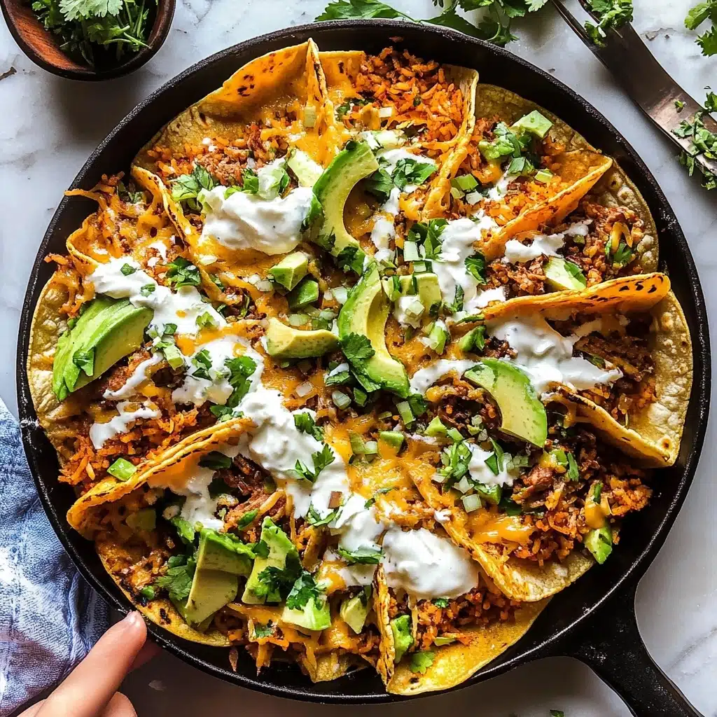Twice Baked Crispy Cheesy Taco Rice Casserole Recipe - Recipe Image