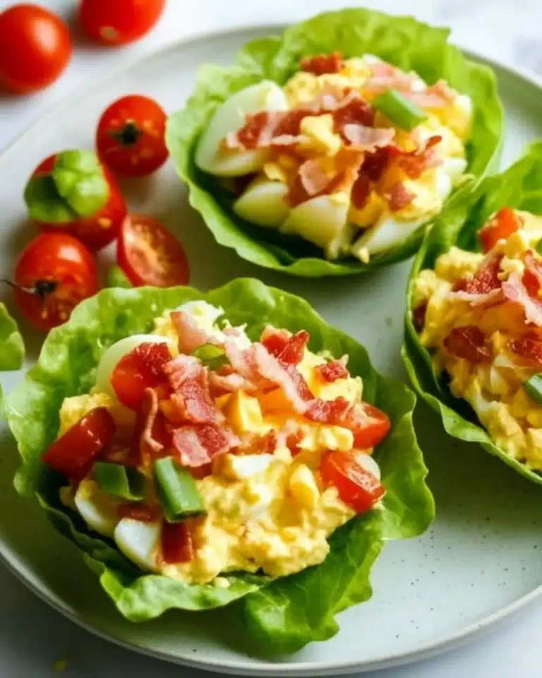 BLT Egg Salad Lettuce Wraps Recipe