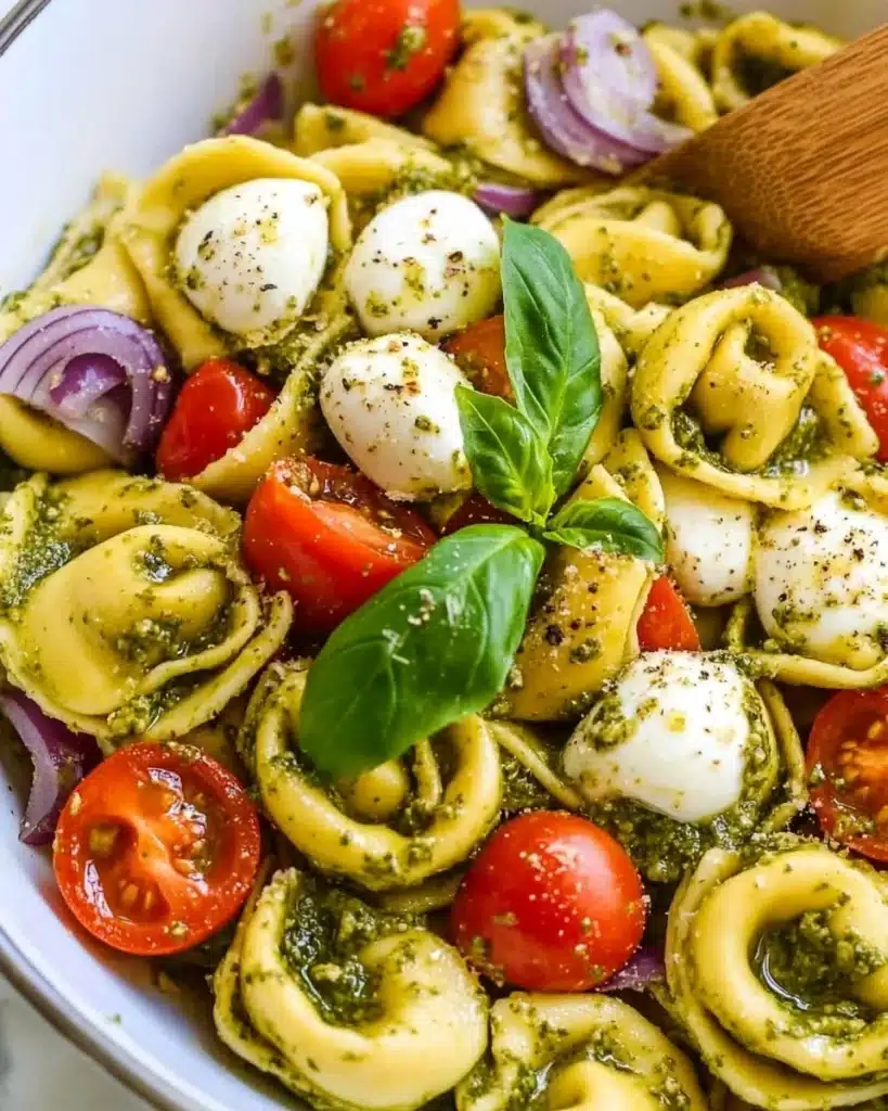 Easy Pesto Tortellini Pasta Salad Recipe
