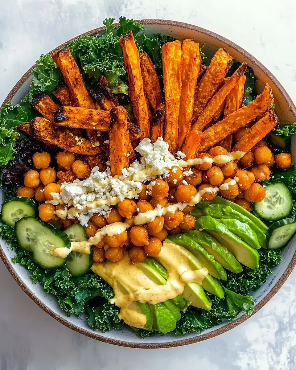 Sweet Potato Kale Salad with Creamy Honey Mustard Dressing Recipe