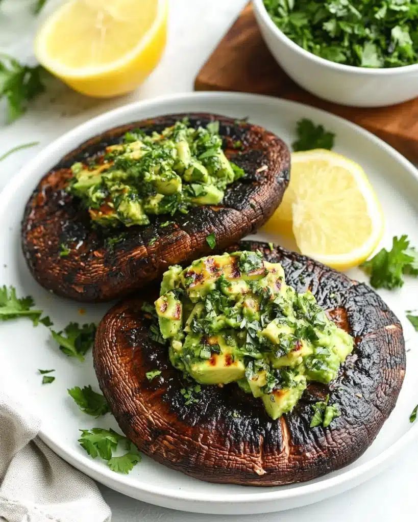 Portobello Steaks with Avocado Chimichurri Recipe