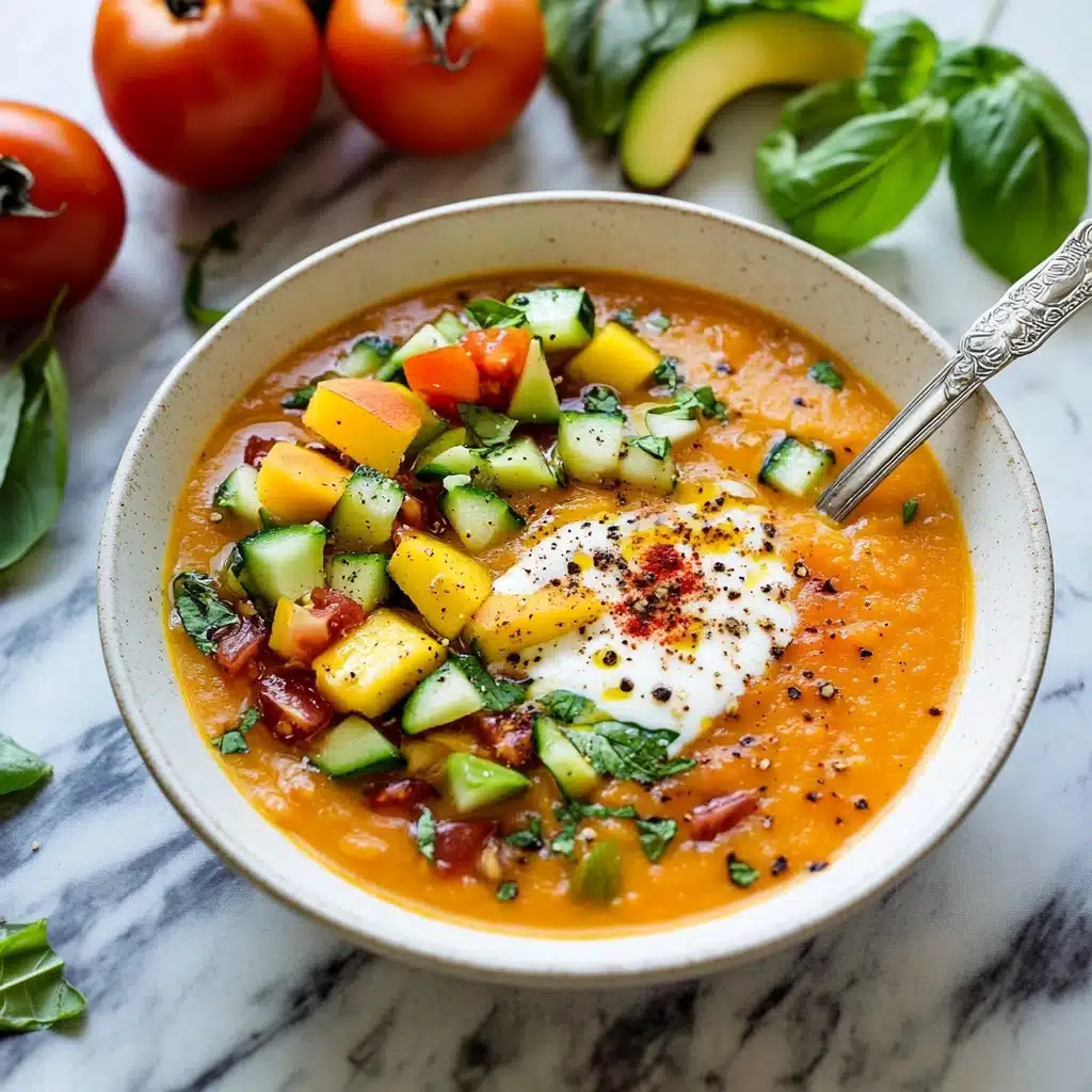 Tomato Peach Gazpacho Recipe - Recipe Image