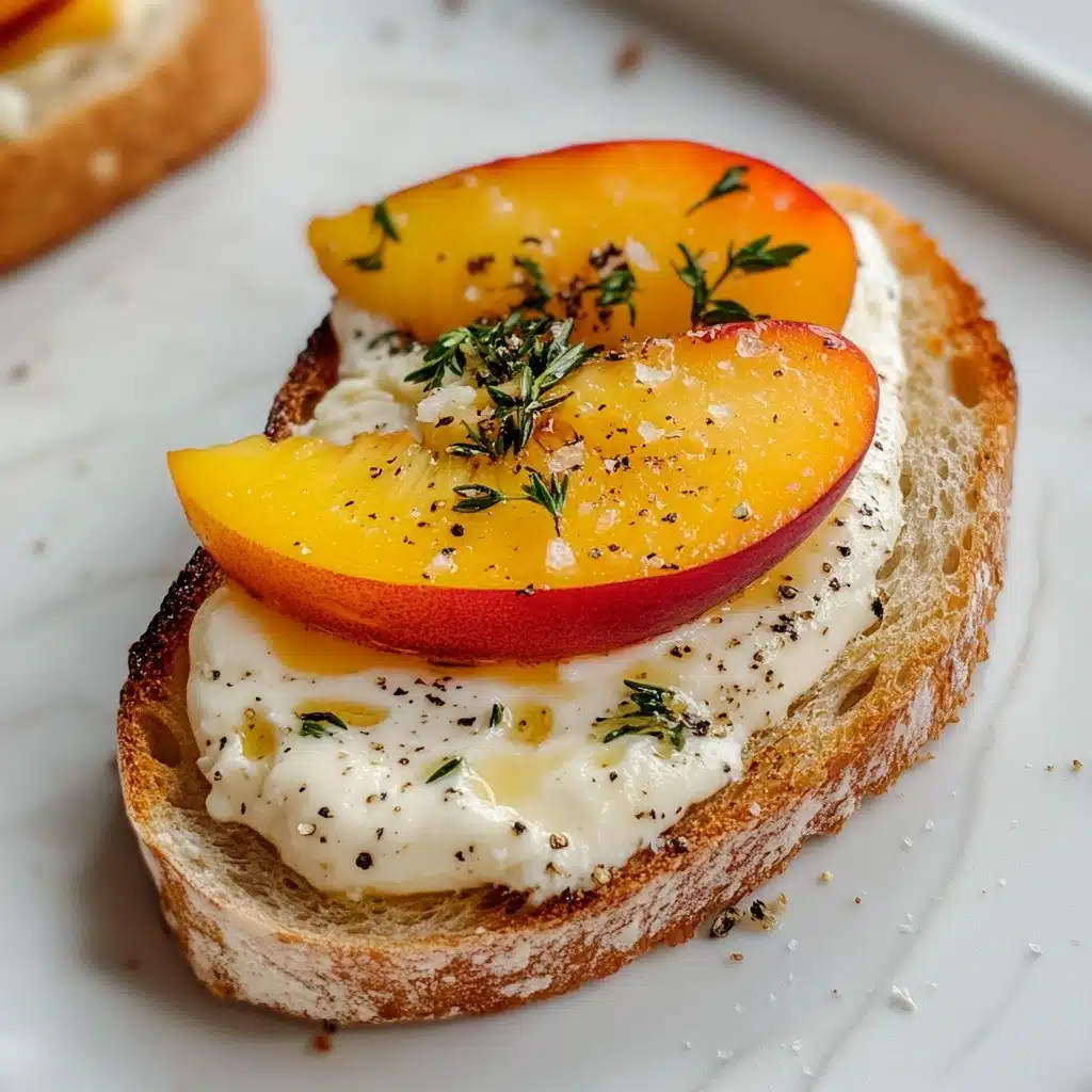 Roasted Peach and Brie Crostini Recipe - Recipe Image