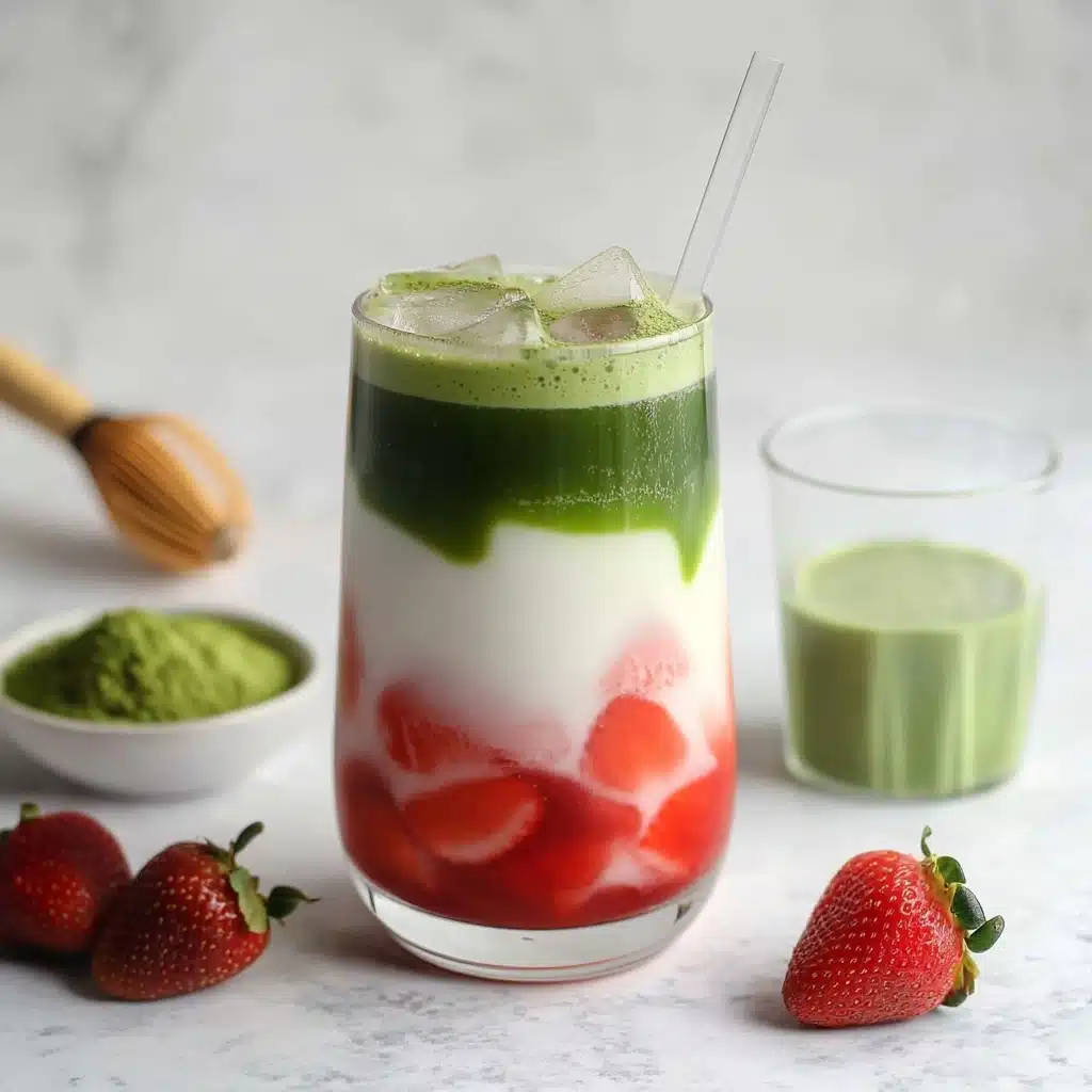 Easy 5-min. Strawberry Matcha Latte Recipe - Recipe Image