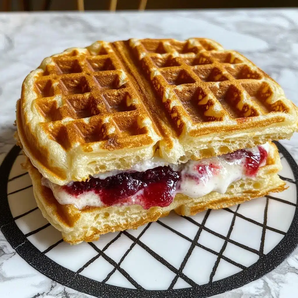 Easy Frozen Waffle Sweet Breakfast Sandwich Recipe - Recipe Image