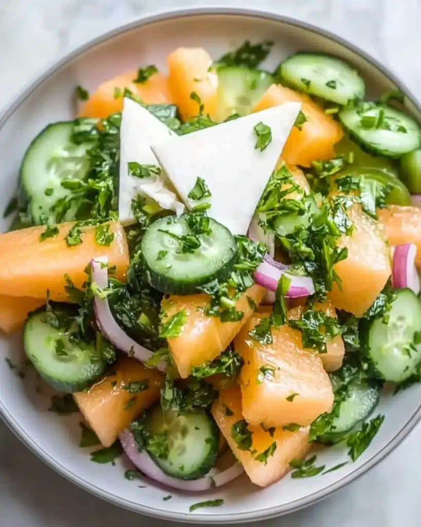 Cantaloupe and Cucumber Salad Recipe
