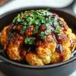 Whole Roasted Cauliflower with Spicy Sriracha Honey Glaze Recipe