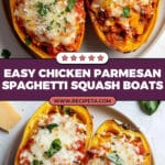 Chicken Parmesan Stuffed Spaghetti Squash Recipe
