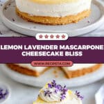 Lemon Lavender Mascarpone Cheesecake Recipe