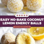 No Bake Coconut Lemon Energy Balls Recipe