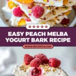 Peach Melba Yogurt Bark Recipe