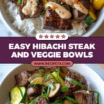 Hibachi Bowls with Steak and Vegetables Recipe