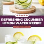 Hydrating Cucumber Lemon Water Recipe