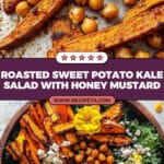 Sweet Potato Kale Salad with Creamy Honey Mustard Dressing Recipe
