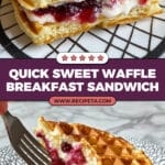 Easy Frozen Waffle Sweet Breakfast Sandwich Recipe