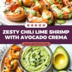 Chili Lime Shrimp with Avocado Crema Recipe
