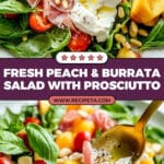 Fresh Peach & Burrata Salad Recipe (with Prosciutto) Recipe