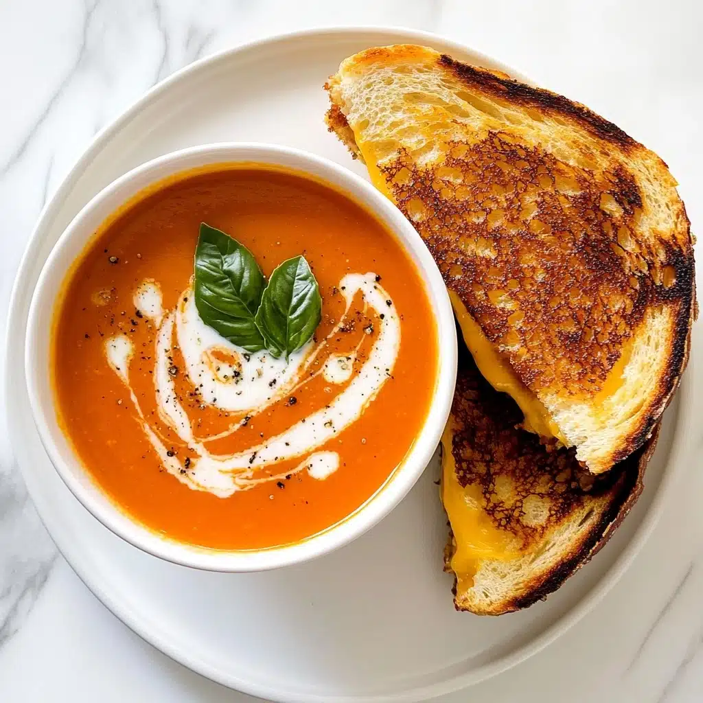 Easy Tomato Soup with Grilled Cheese Recipe - Recipe Image