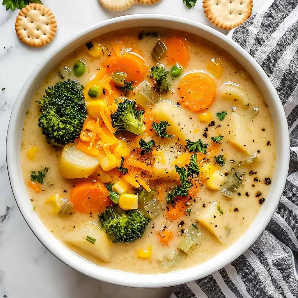 One Pot Creamy Vegetable Soup Recipe - Recipe Image