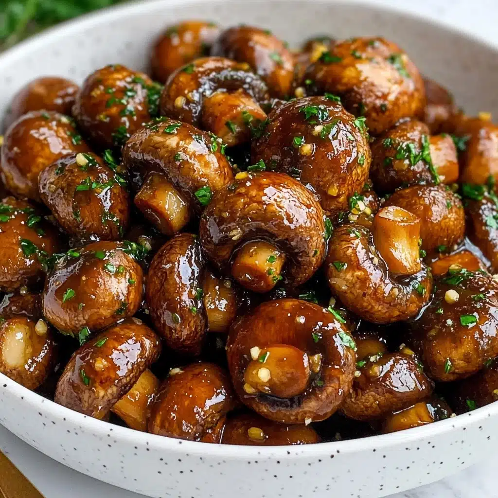 Balsamic Soy Roasted Garlic Mushrooms Recipe - Recipe Image