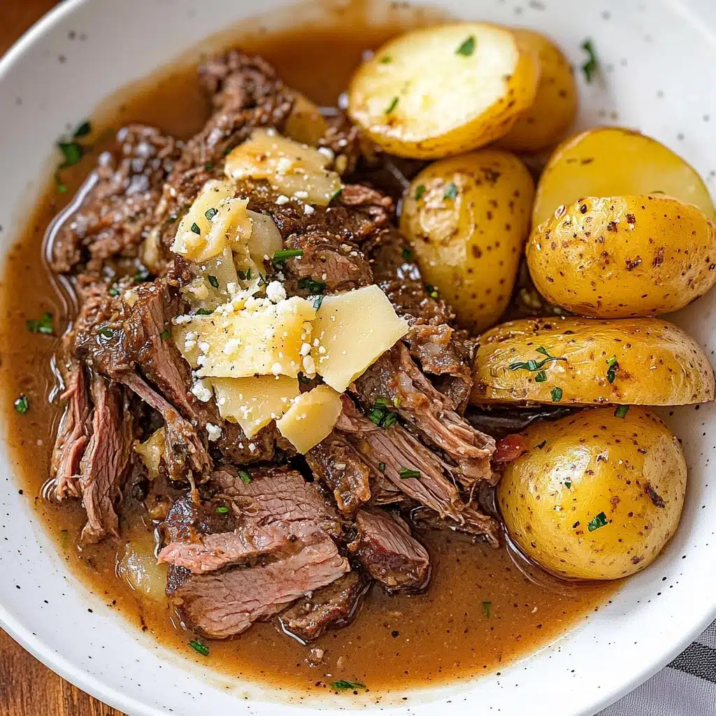 Steakhouse Pot Roast With Blue Cheese Gravy Recipe - Recipe Image