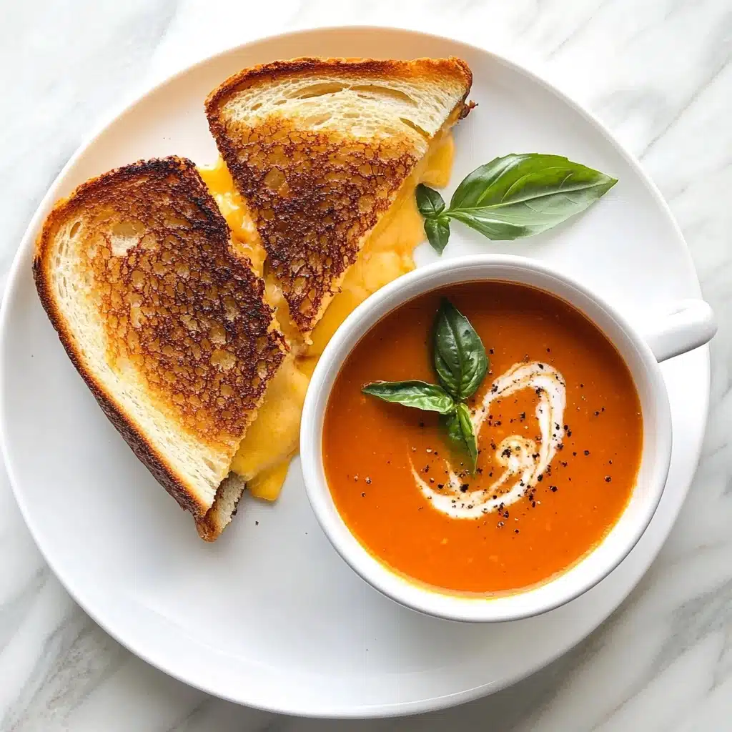 Easy Tomato Soup with Grilled Cheese Recipe - Recipe Image