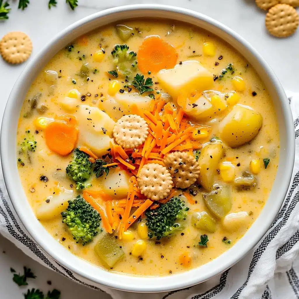 One Pot Creamy Vegetable Soup Recipe - Recipe Image