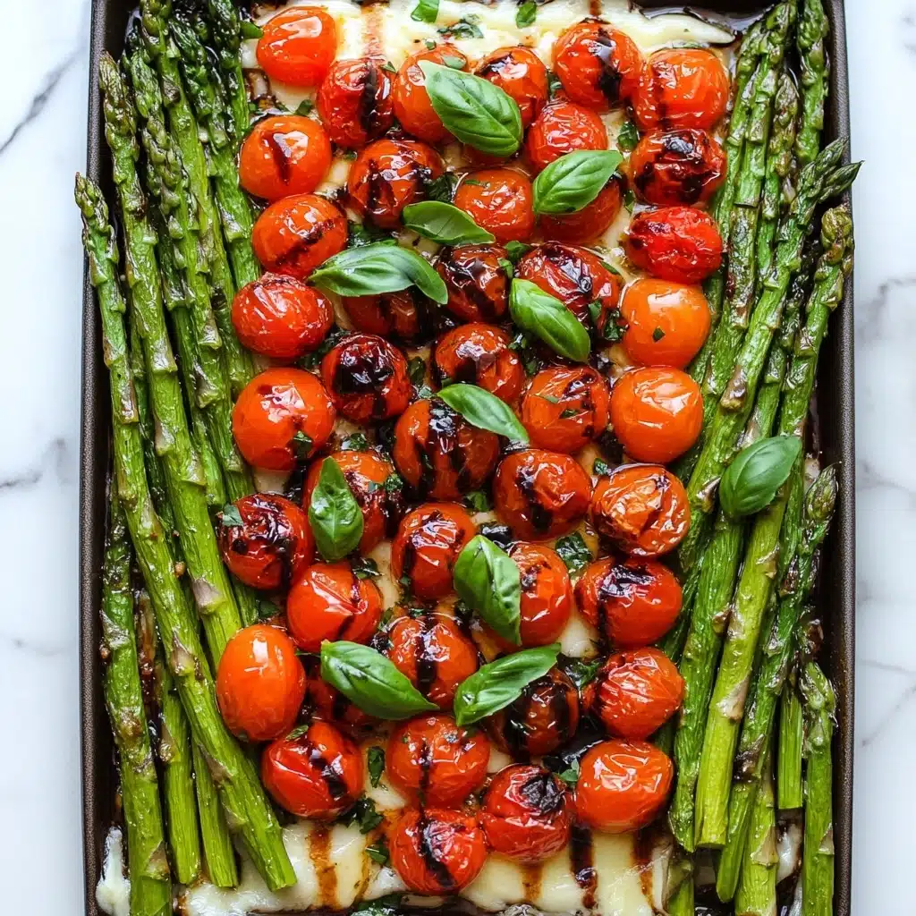 Parmesan Roasted Asparagus with Tomatoes & Balsamic Recipe - Recipe Image
