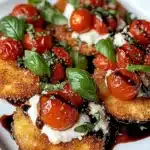 Italian Basil Chicken Cutlets with Tomato and Burrata Topping Recipe