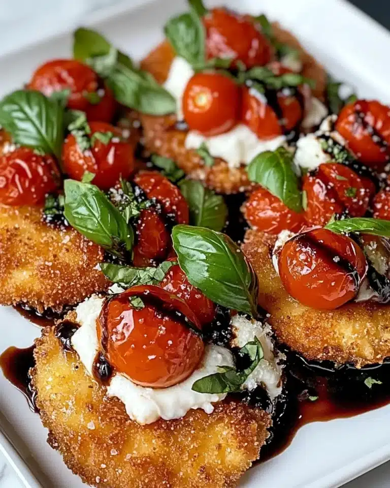 Italian Basil Chicken Cutlets with Tomato and Burrata Topping Recipe
