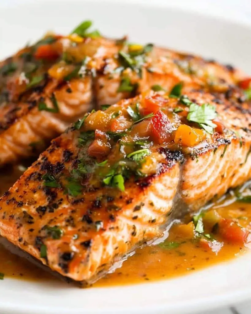 Marry Me Salmon Recipe with Sun-Dried Tomatoes and Creamy Parmesan Sauce Recipe