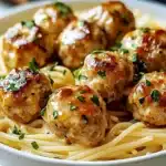 Garlic Butter Chicken Bites with Creamy Parmesan Pasta Recipe