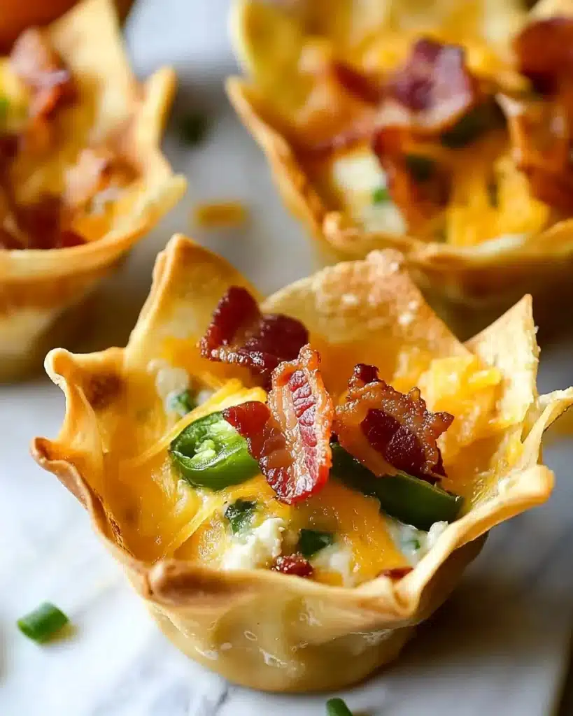 Jalapeno Popper Wonton Cups Recipe