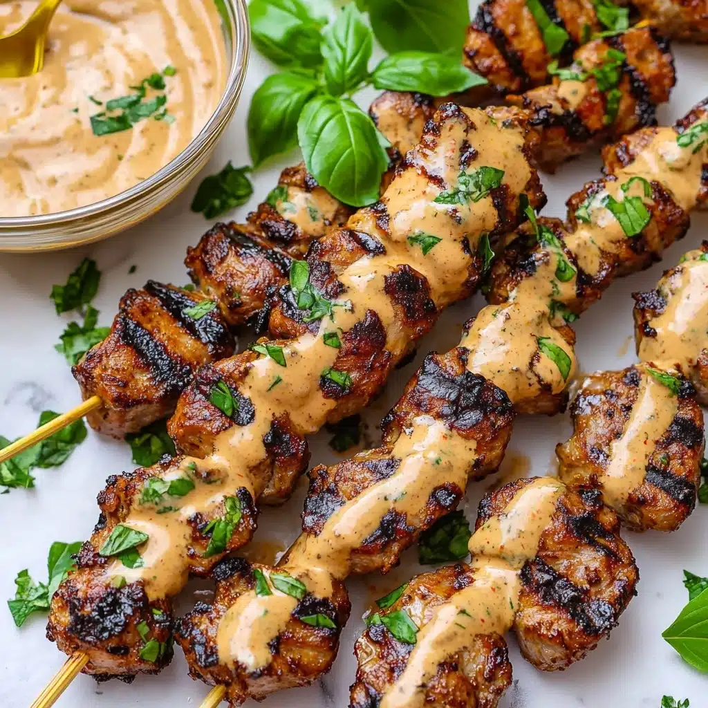 (Air Fryer) Bang Bang Chicken Skewers Recipe - Recipe Image
