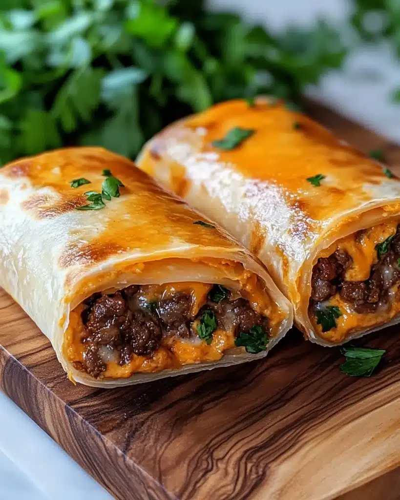 Easy Garlic Butter Beef Cheeseburger Rollups Recipe