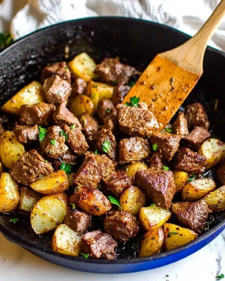Garlic Butter Steak Bites and Potatoes Recipe