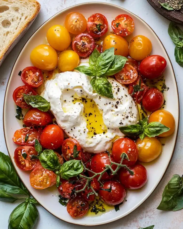 Marinated Cherry Tomatoes with Burrata Recipe