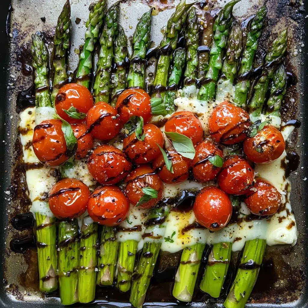 Parmesan Roasted Asparagus with Tomatoes & Balsamic Recipe - Recipe Image