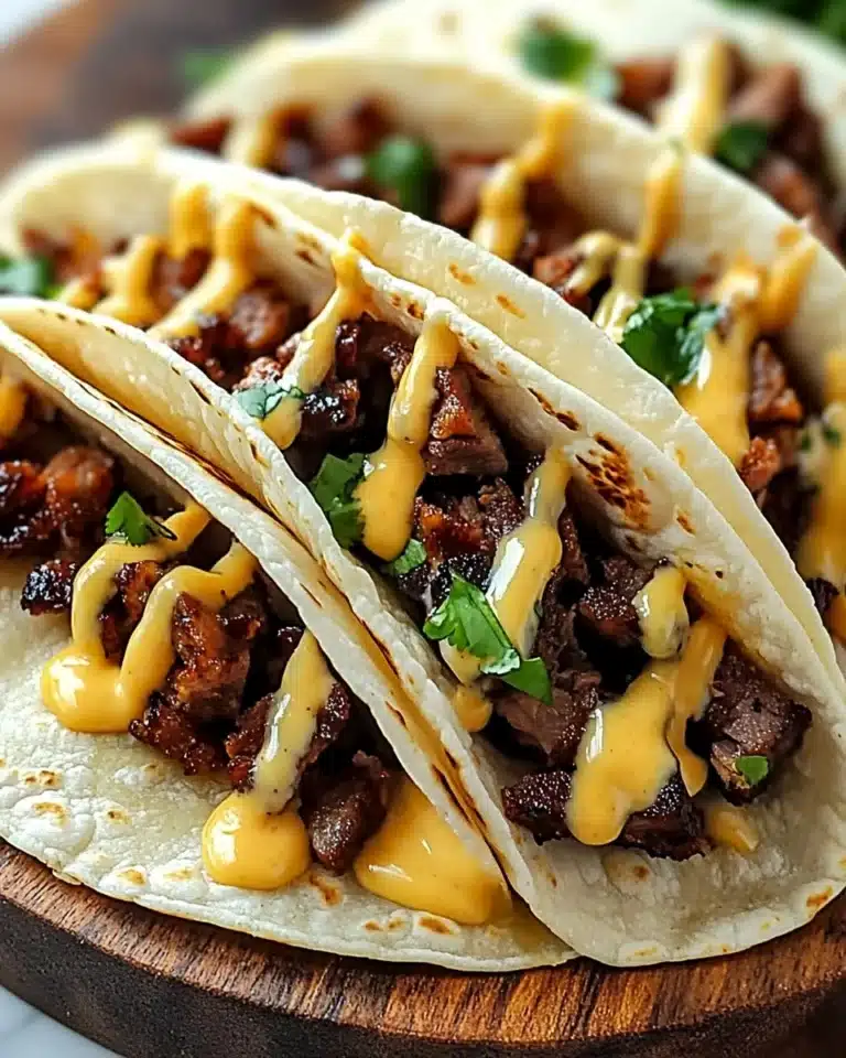Garlic Butter Honey BBQ Beef Tacos Recipe