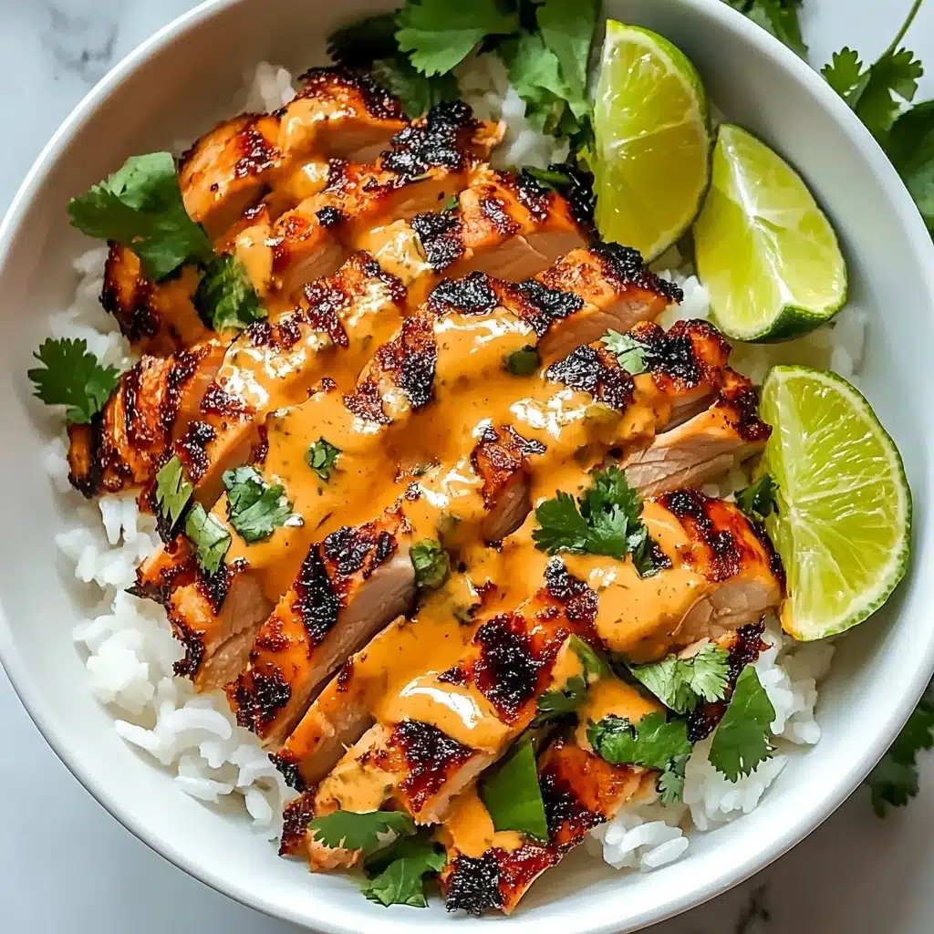 Sweet Chili Chicken Bowl with Coconut Lime Drizzle Recipe - Recipe Image