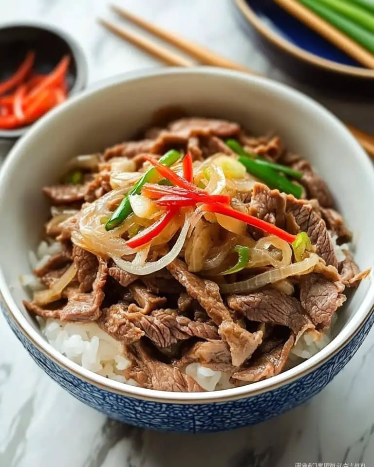 Gyudon (Japanese Beef Rice Bowl) Recipe