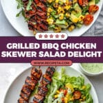 BBQ Chicken Skewer Salad Recipe