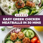 Greek Chicken Meatballs Recipe