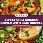 Sweet Chili Chicken Bowl with Coconut Lime Drizzle Recipe